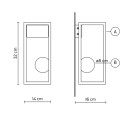 Abachina Lampada da parete indoor-outdoor Karman dimensioni