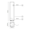 Abachina Lampada da terra outdoor H 103 Karman dimensioni