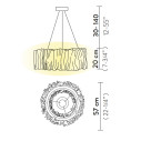 Accordeon Suspension lampada a sospensione Gold Slamp dimensioni
