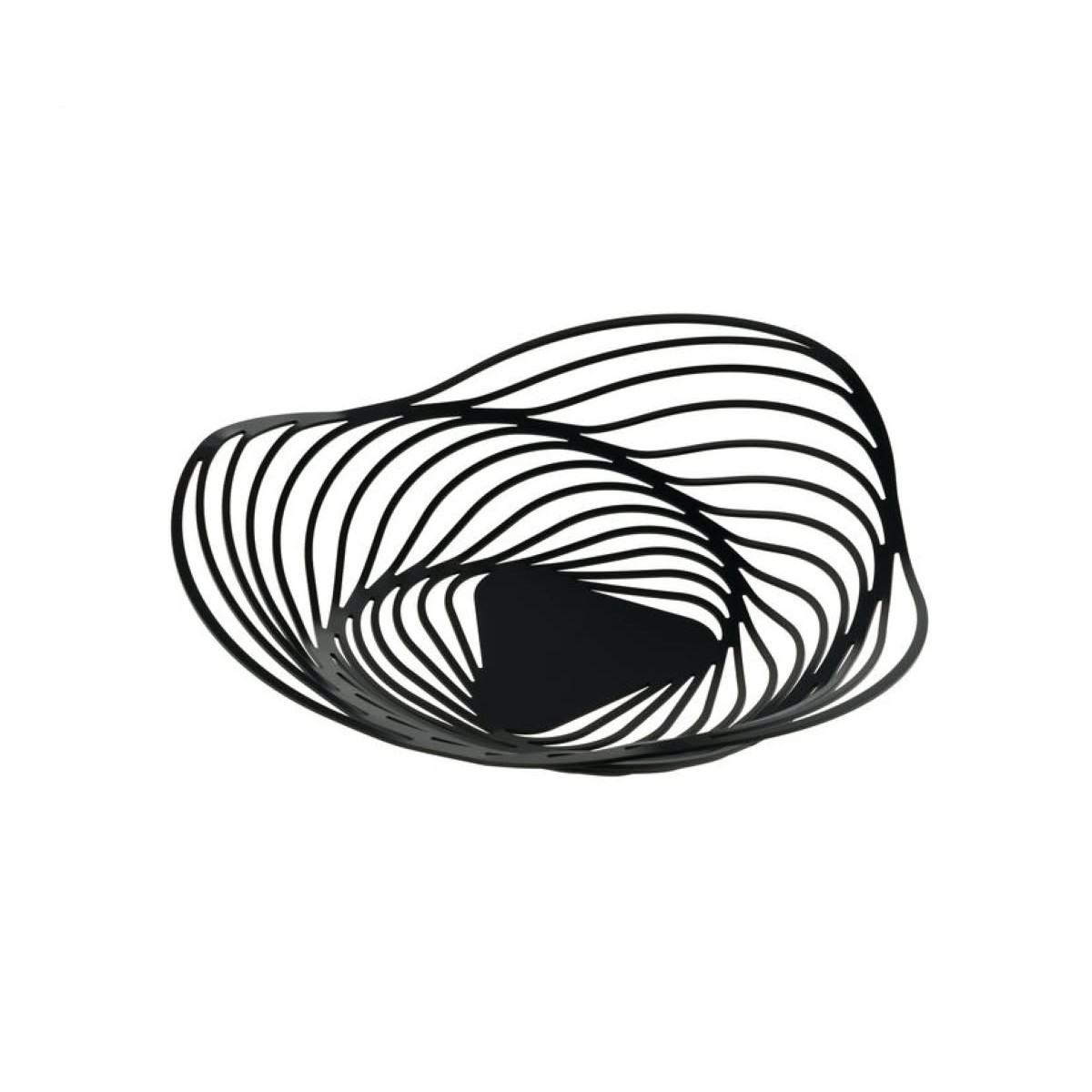 Alessi ACO03 B Trinity Fruttiera in acciaio colorato Nero