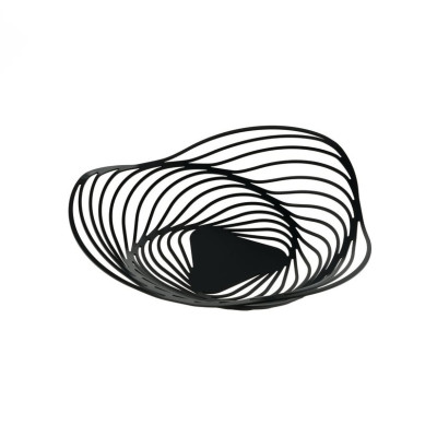 Alessi ACO03 B Trinity Fruttiera in acciaio colorato Nero
