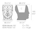 Adan Fioriera 70x96x100 Vondom dimensioni