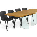 Tavolo Glass 180x90 HUB Mobili prolunga estraibile