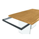 Tavolo Glass 180x90 HUB Mobili prolunga estraibile