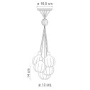 Lampada Afoxè C2658 Decò Ferroluce dimensioni