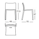 Air-Chair Sedia impilabile Magis dimensioni