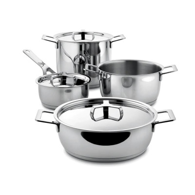 Alessi AJM100S7 Pots&Pans Set di pentole