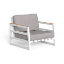Alabama Alu Poltrona Living Talenti Outdoor bianco-grigio chiaro
