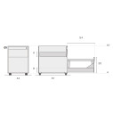 Ali 01 Cassettiera Standard Fantin dimensioni