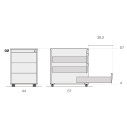 Ali 02 Cassettiera Standard Fantin dimensioni