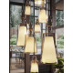 Alibaglass SE316AFINT lampada a sospensione pirex bronzo Karman ambientazione