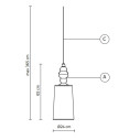 Alibaglass SE316ARINT lampada a sospensione pirex oro rosa Karman dimensioni