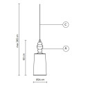 Alibaglass SE316AHINT lampada a sospensione pirex turchese Karman dimensioni