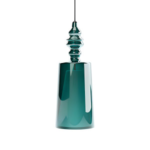 Alibaglass SE316AHINT lampada a sospensione pirex turchese