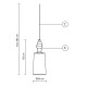 Alibaglass SE316ACINT lampada a sospensione pirex cromato Karman dimensioni