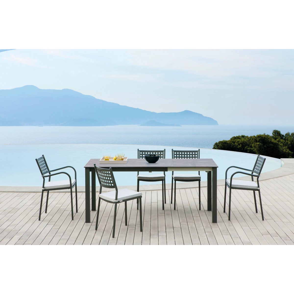 Set Alice Tavolo 120/180x80x75 e 6 Sedie