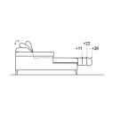 All-In Chaise Longue Lux Midi estraibile sinistra Felis dettaglio estensione 