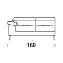 All-In Divano Laterale 2 posti Midi estraibile destra Felis dimensioni