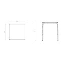 Allsize Tavolo alto quadrato in alluminio verniciato 59Q099A Fast dimensioni