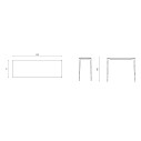 Allsize Tavolo alto rettangolare in alluminio verniciato 59R207A Fast dimensioni