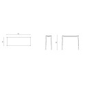 Allsize Tavolo alto rettangolare in alluminio verniciato 59R134A Fast dimensioni
