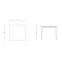 Allsize Tavolo quadrato 57Q09A dimensioni
