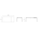Allsize Tavolo rettangolare allungabile in alluminio puntinato 58R16S Fast dimensioni