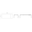 Allsize Tavolo rettangolare allungabile in alluminio verniciato 58R22A Fast dimensioni