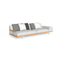 Allure Divano 3 posti Talenti vista natural teak-mambo pearl con cuscini decorativi non inclusi 