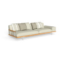Allure Divano 3 posti Talenti vista natural teak-tie beige con cuscini decorativi non inclusi