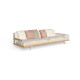 Allure Divano 3 posti Talenti vista natural teak-peach white con cuscini decorativi non inclusi
