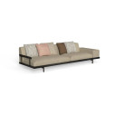 Allure Divano 3 posti Talenti vista palissandro-plain taupe con cuscini decorativi non inclusi