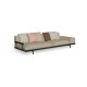 Allure Divano 3 posti Talenti vista palissandro-plain taupe con cuscini decorativi non inclusi