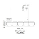 Alma Multipla Lampada a sospensione Contardi dimensioni