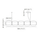 Alma Multipla Lampada a sospensione Contardi dimensioni