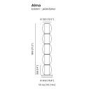 Alma Totem Lampada da terra Contardi dimensioni