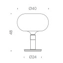1n lampada da tavolo Nemo Lighting dimensioni