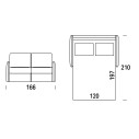 Amadeus Divano-Letto 2 Posti Grande Felis dimensioni