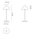 Amelie lampada da tavolo LED Bianco Zafferano dimensioni