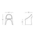 Amelie Sedia Slide Design dimensioni