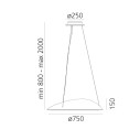 Artemide  Ameluna lampada a sospensione dimensioni