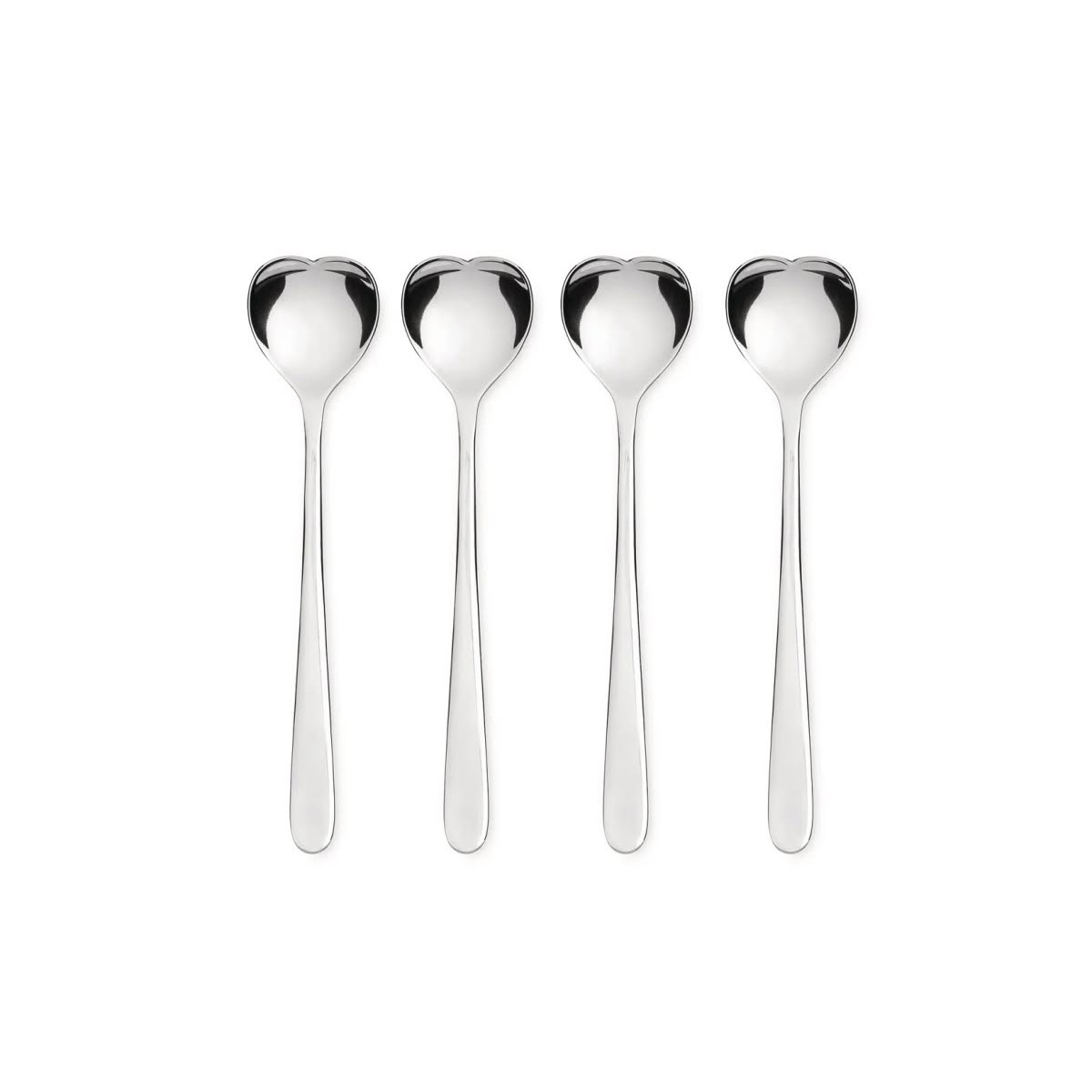 Alessi AMMI01CUS4 Big Love Set di quattro cucchiaini da gelato in acciaio Inox