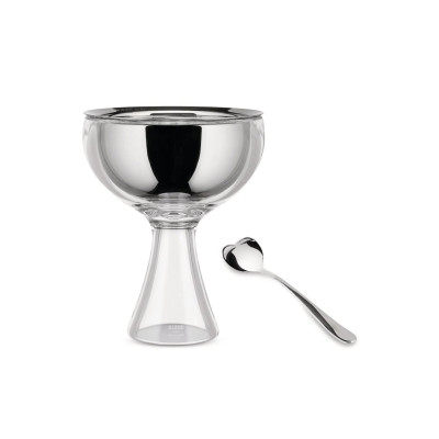 Alessi AMMI01S I Big love Set Coppa gelato con cucchiaino in acciaio Inox