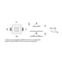 Andromeda R 4178B Faretto a incasso a plafone 9010 novantadieci dimensioni