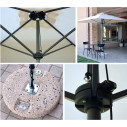 Argento Classic ombrellone a palo centrale Il Parco dettaglio