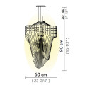 Aria Suspension M lampada a sospensione Gold Slamp dimensioni