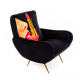 Armchair Tongue Black Seletti vista