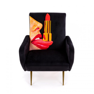 Armchair Tongue Black Seletti