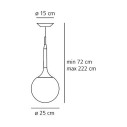 Artemide Castore 25 Lampada a sospensione Artemide dimensioni