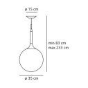 Artemide Castore 35 Lampada a sospensione Artemide dimensioni